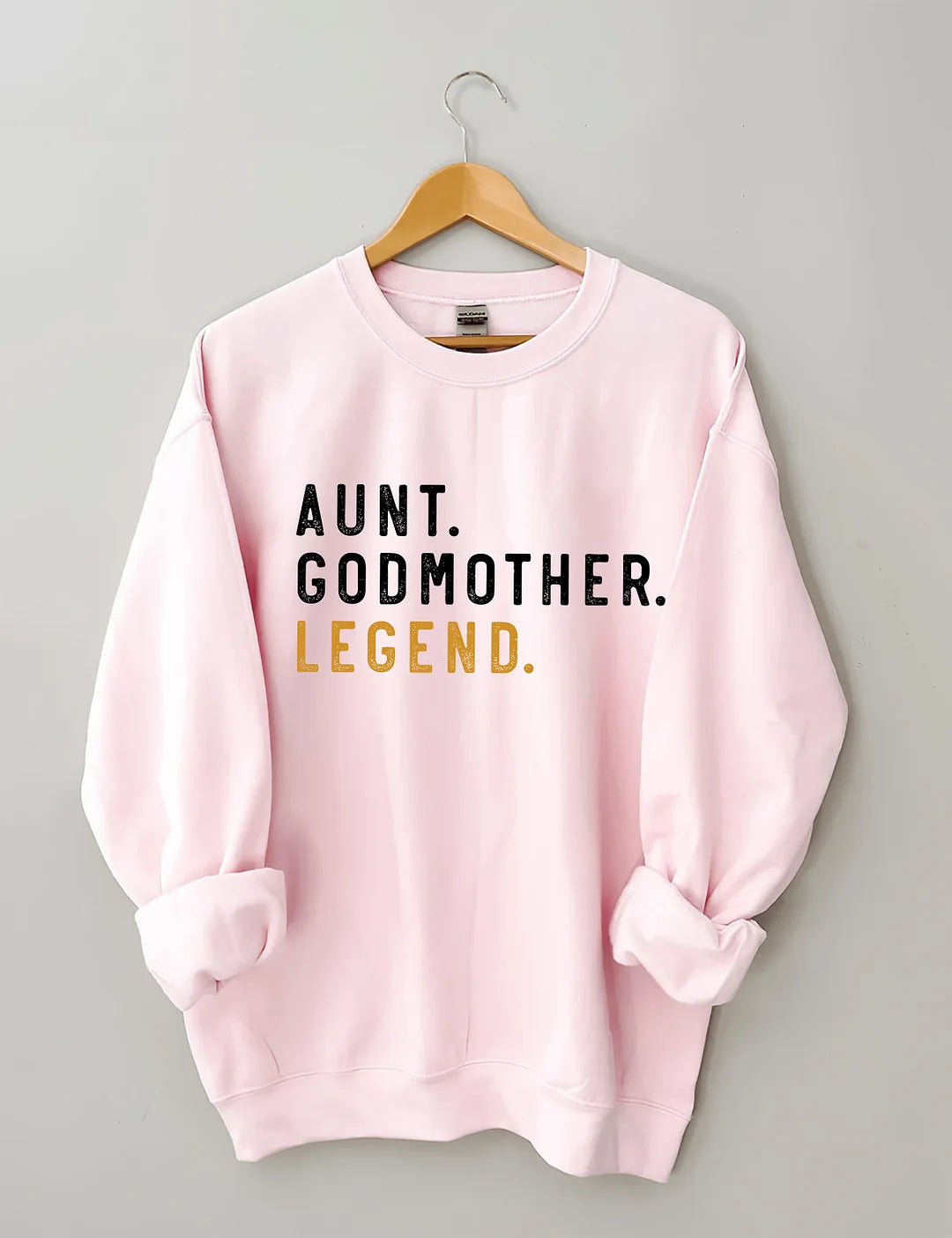 Women's Letter Printed Off-shoulder Round Neck Sweater