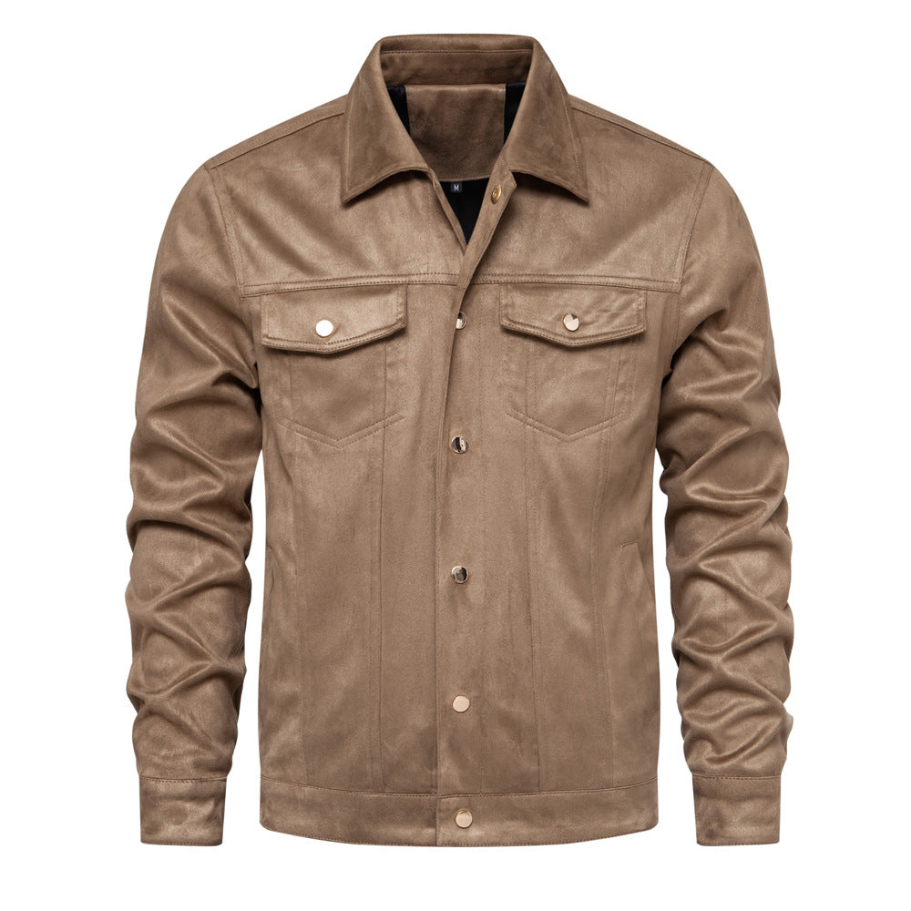 Fashion Slimming Men's Polo Collar Jacket Casual Jacket