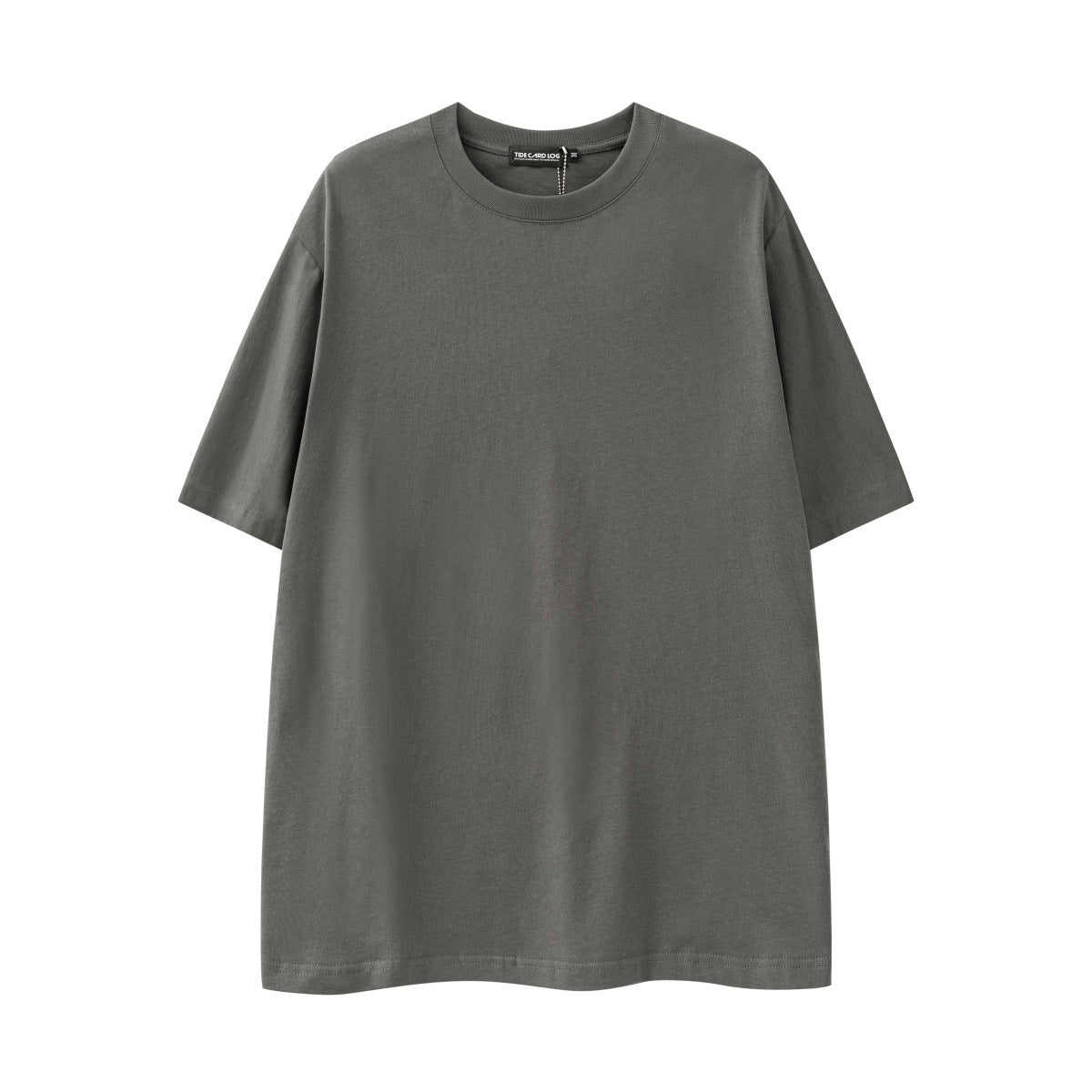 280g Pure Cotton Solid Color Short Sleeve American Casual Loose Shoulder T-shirt