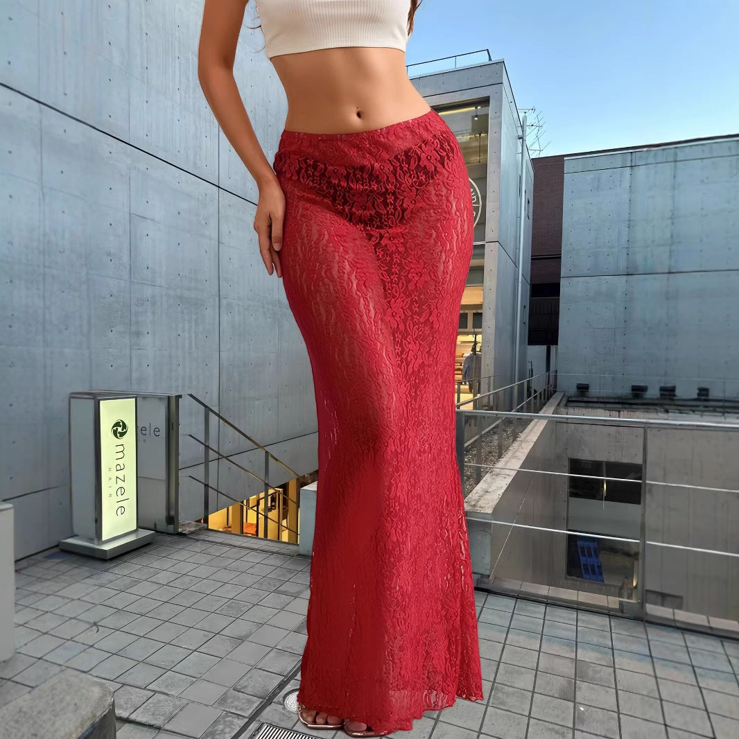 Fashion Personality Lace Slim Fit Skirt Women