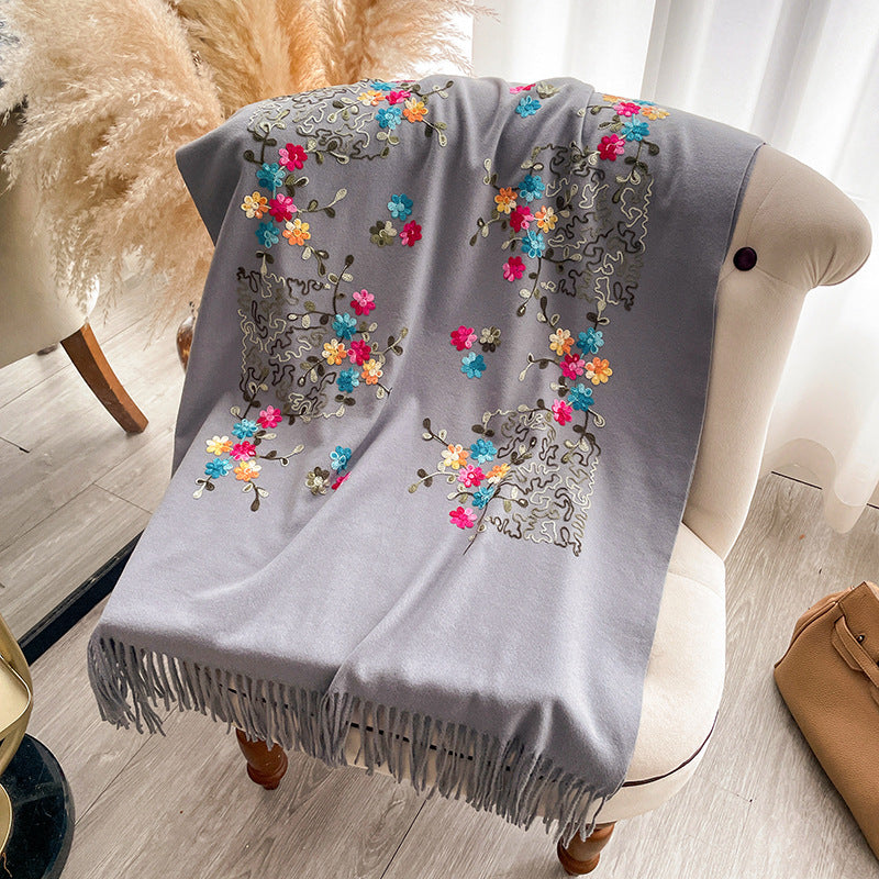 Women's Versatile Long Tassel Scarf