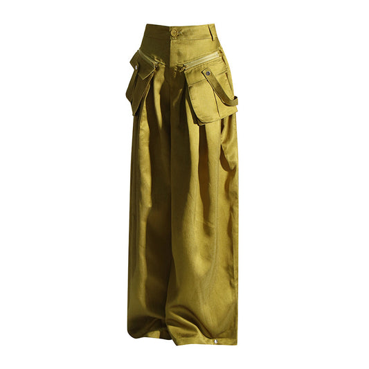 Niche Design High Waist Loose Casual Trousers