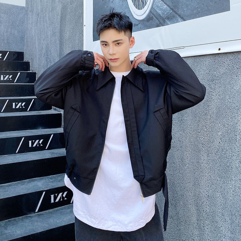 Fashion Men's Lapel Loose Windproof Coat