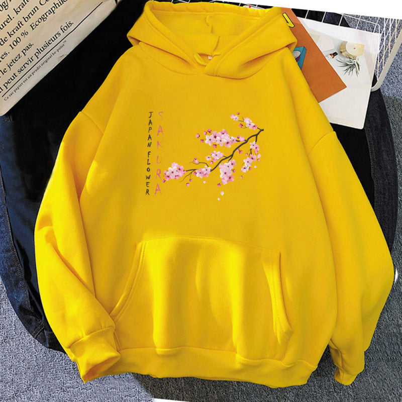 Womens Fashionable Printed Casual Loose Hoodie