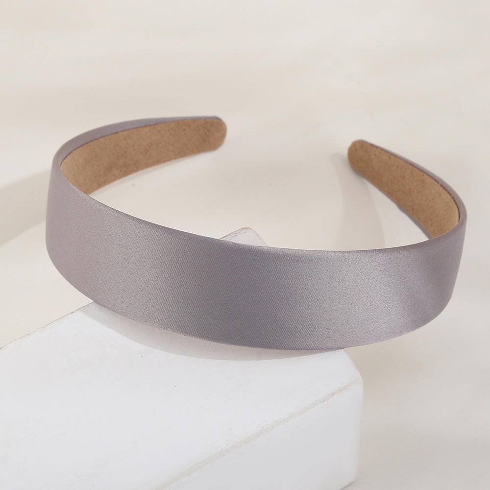 Color Elegant Headband Solid Color Baidu Headband Wide Fabric High Skull Top Headband