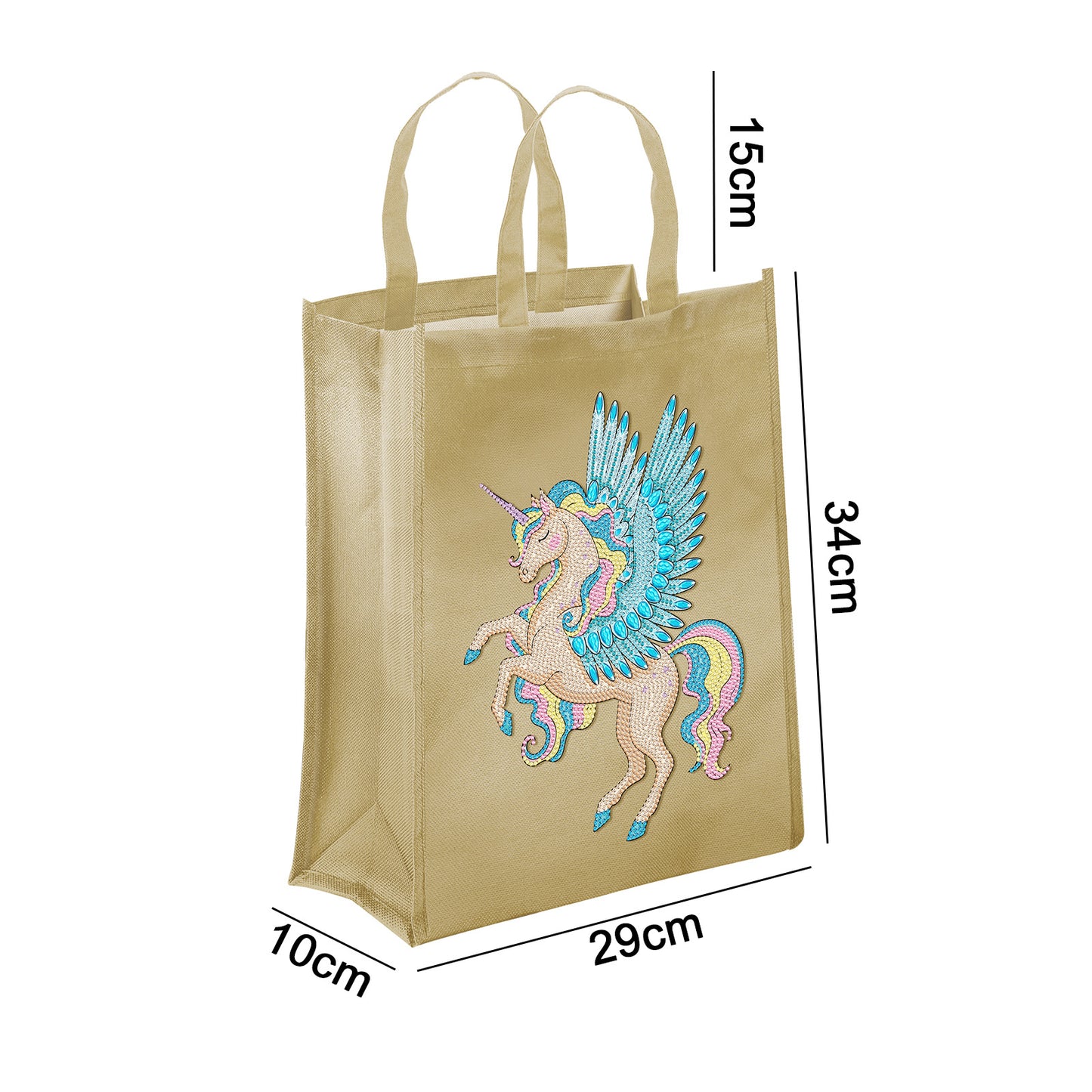 Diy Point Drill 5D Animal Flower Oxford Tote Bag