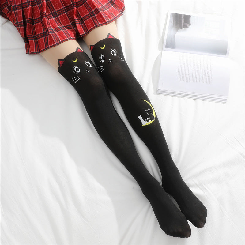Over-knee Socks Japanese Soft Girl Cute Butterfly