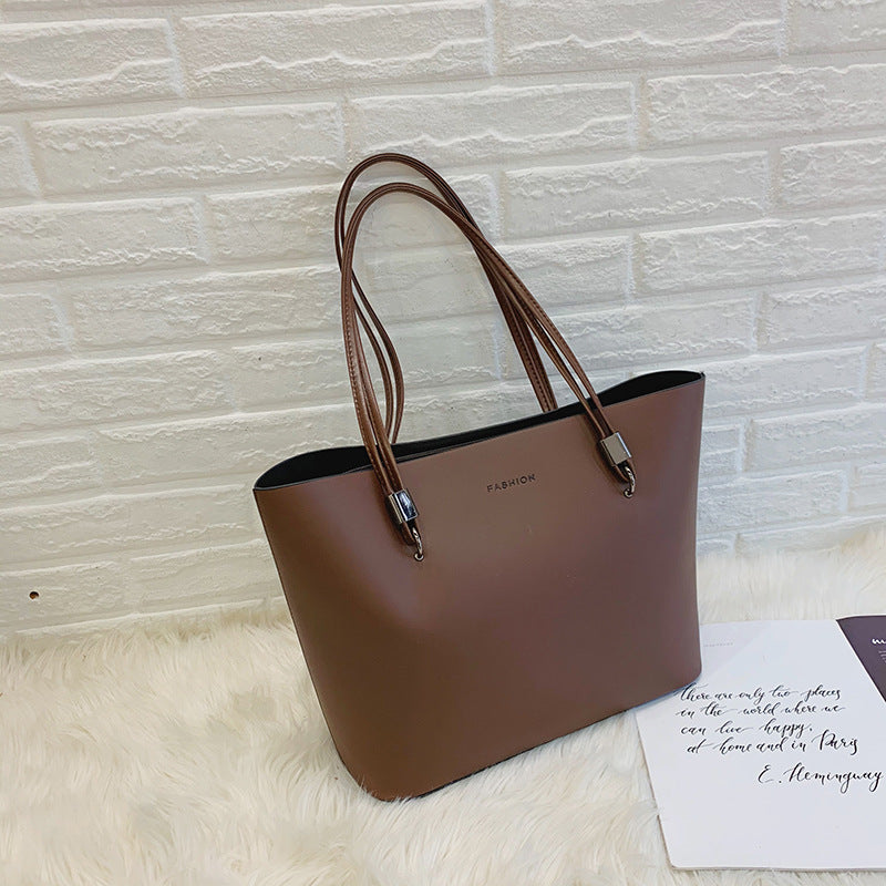 Large Volume Texture Western Style Tote Bag Female