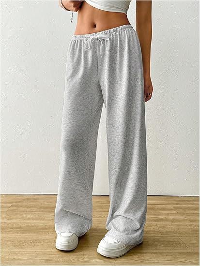 New Multi-pocket Women's Drawstring Waist Wide-leg Pants