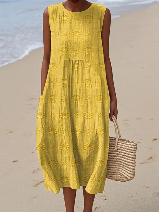 Sleeveless Casual Printed Elegant Dress