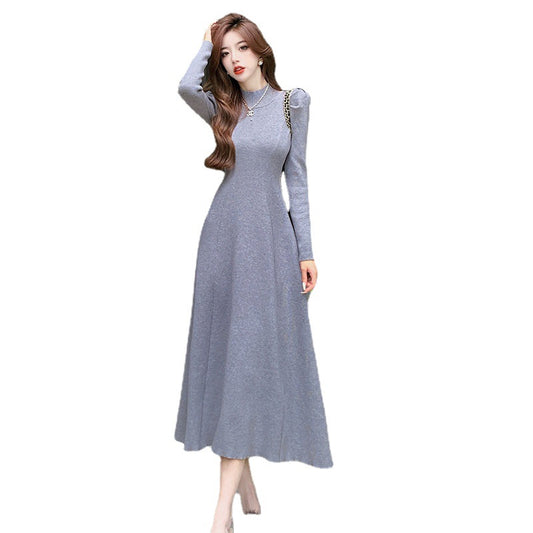 Coat Knitted Dress Women's Bubble Sleeve