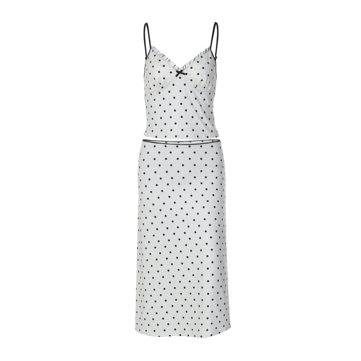 Womens Fashionable Camisole Top And Slim-Fit Skirt Two-Piece Set