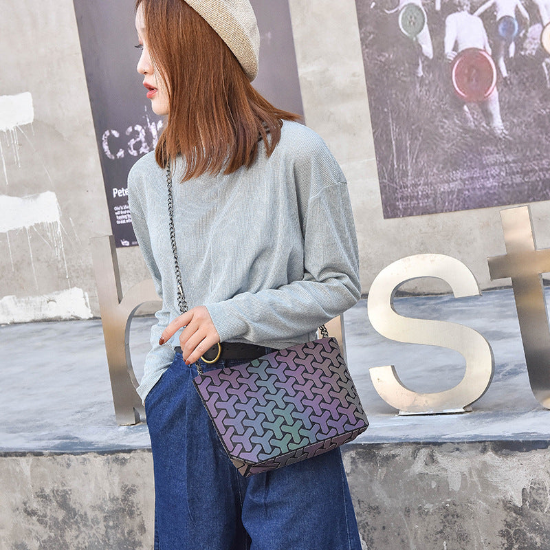 Women's Geometric Check Cross Body Bag