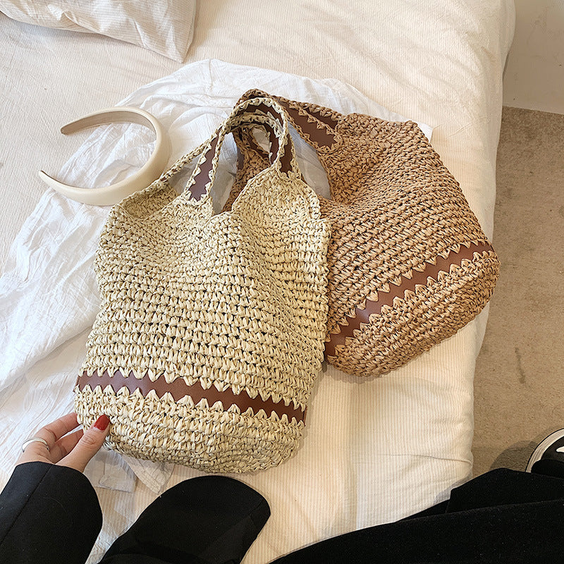 Women's Fashion All-match Casual Weaving Shoulder Bag