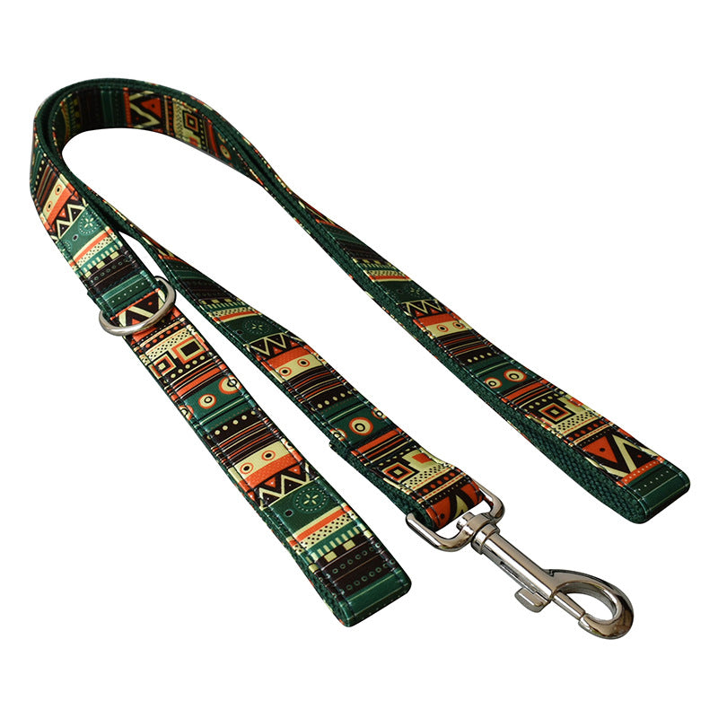 Green Bottom Bohemian Alloy Accessories Bowknot Collar Pet Leash