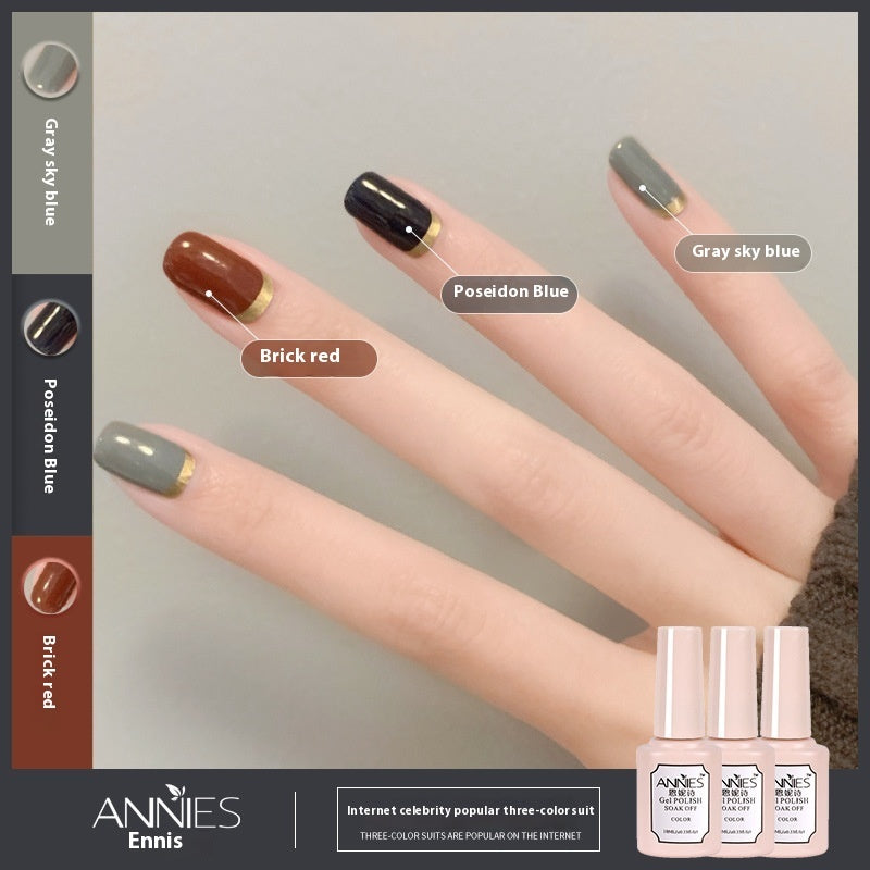 Women's Three-color New Ice Jelly Nude Color Gel Nail Polish Suit