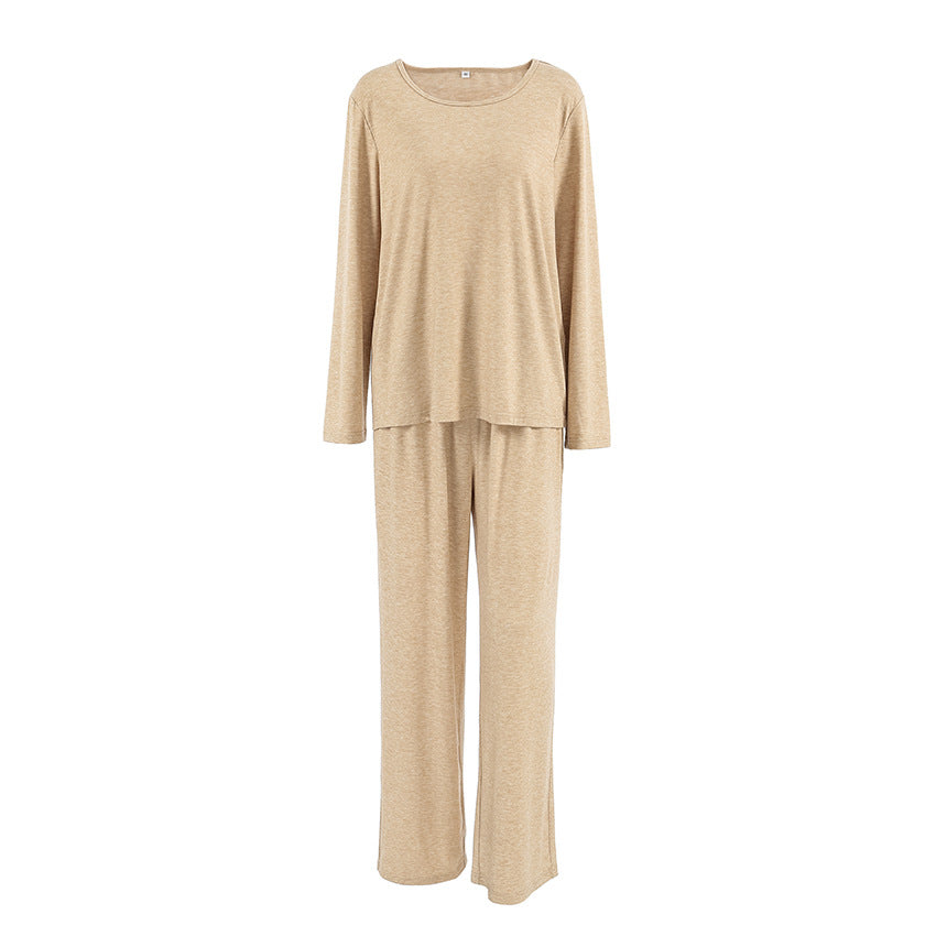 Loose-fitting Long-sleeve Pants Pajama Set