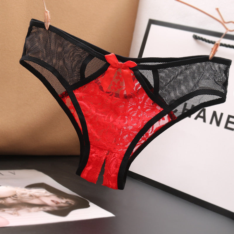 Women's Lace Cut Out Color Matching Briefs