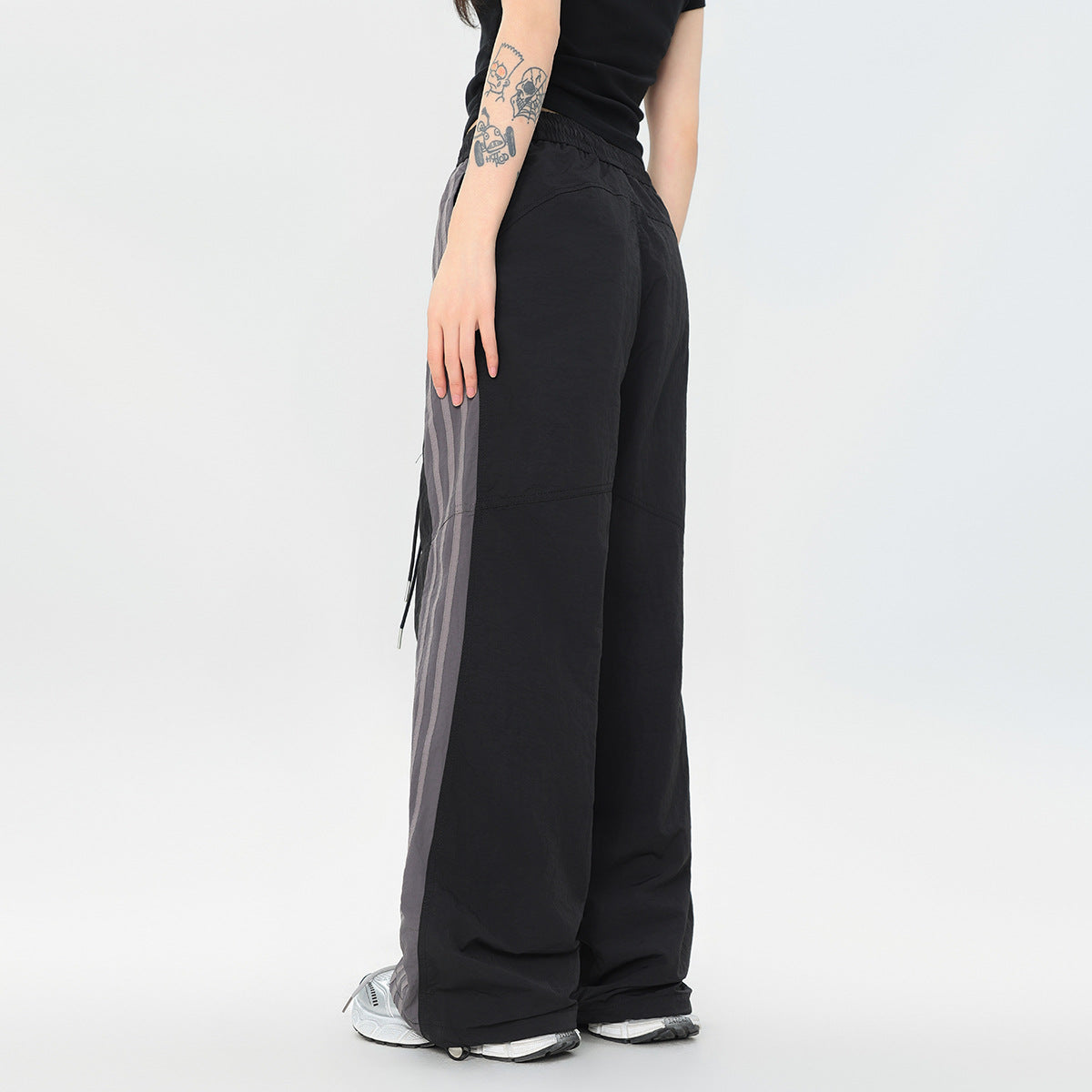 Striped American Paratrooper Pants Autumn Thin Ankle-tied