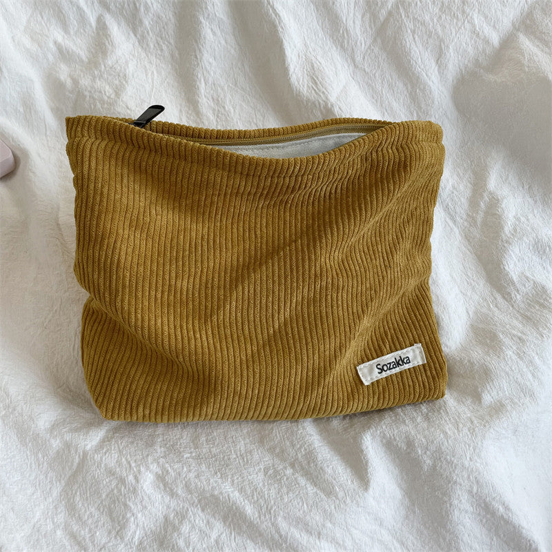 Fashion Corduroy Cosmetic Bag Women