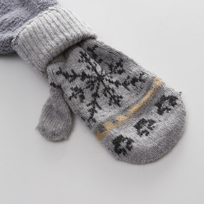 Outdoor Double-layer Warm And Cold-proof Women's Gloves
