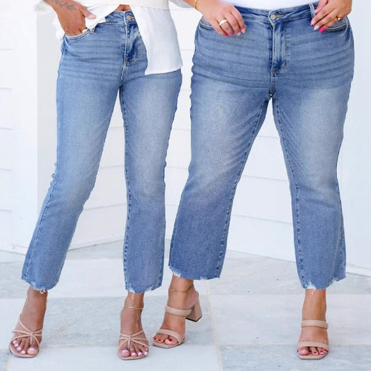 Stylish Vintage Slim-fit Stretch Jeans For Women
