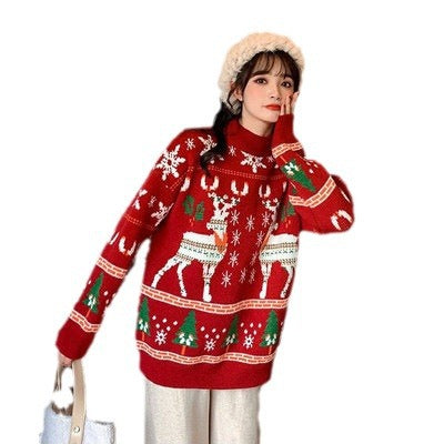 Fashion Jul Tøj Elg Sweater til Kvinder