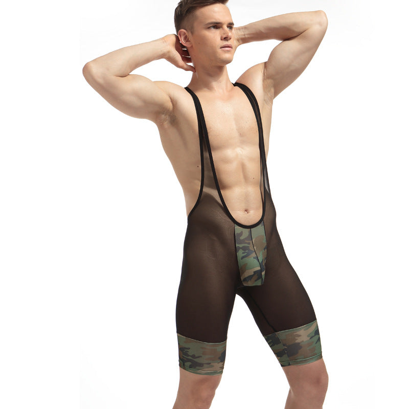 Men's Mesh Swimsuit One Piece Costume