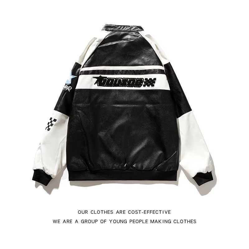 Youth Fashion Loose Lapels Baseball Uniform Jacket