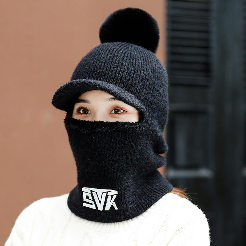 Men's And Women's Winter Warm Mask Cold Hat