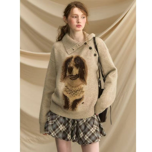 Retro Loose And Lazy Style French Ins Sweet Cool Sweater