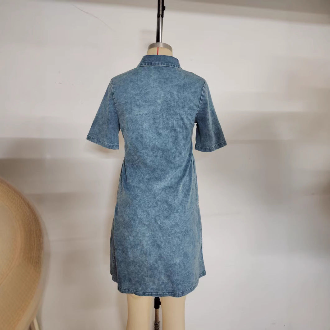 Womens Denim Loose And Elegant Dress