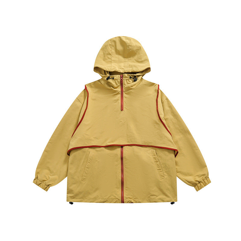 Hip Hop Detachable Vest Men's Assault Jacket Hooded