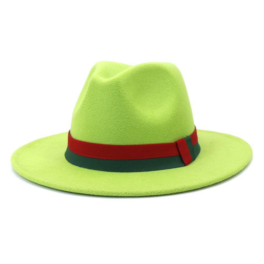 Big Brim British Style Woolen Jazz Top Hat