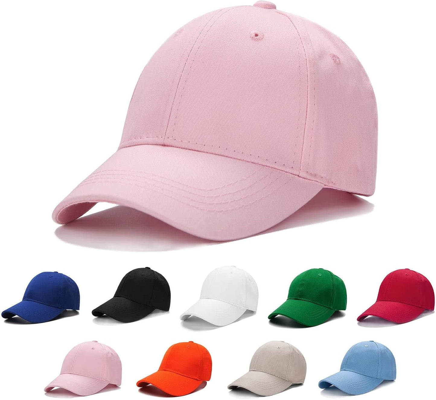 Baseball Cap for Kids-Adjustable Washed Cotton Golf Toddler Hat for Boys & Girls
