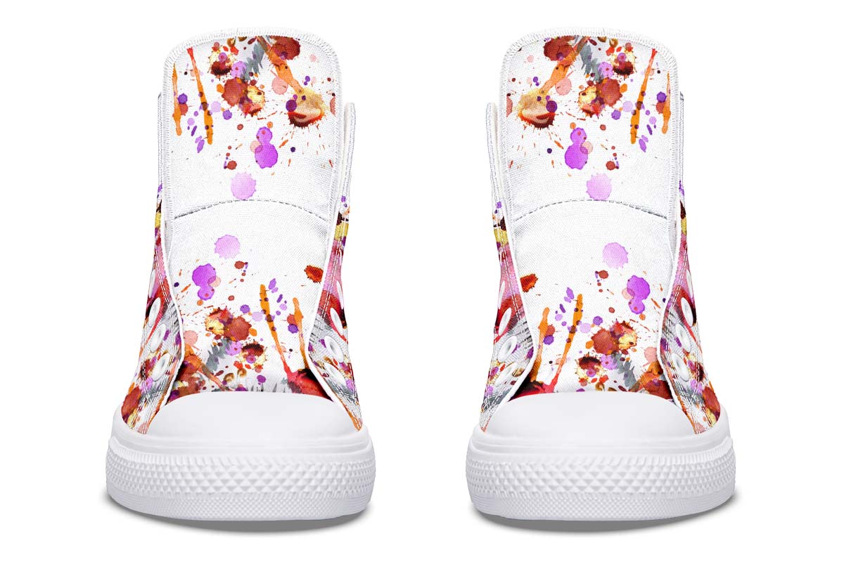 Printed Couple High-top Canvas Shoes