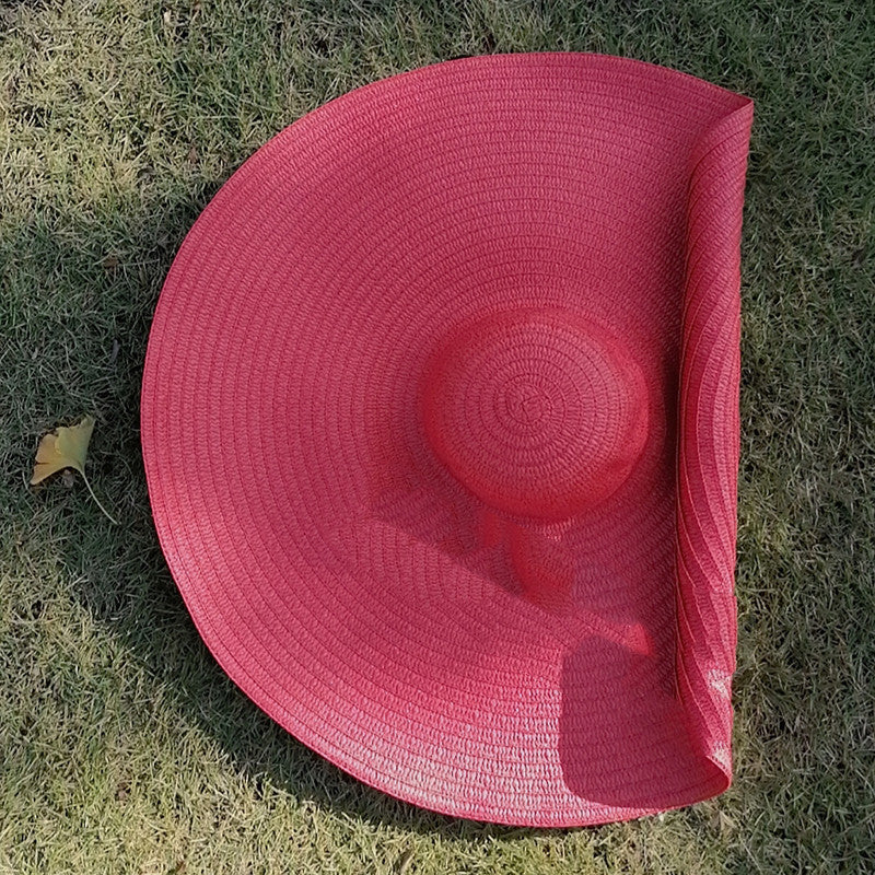 New Women's European And American Big Brim Straw Hat Foldable