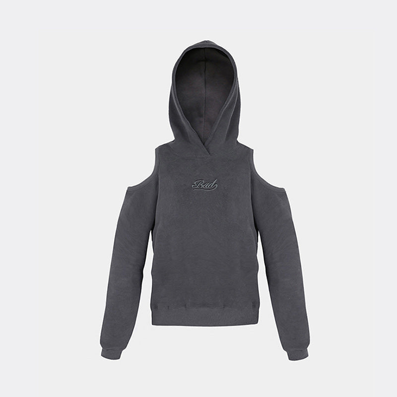 Amerikansk Hot Girl Kort Sweater Løs Sport og Fritid