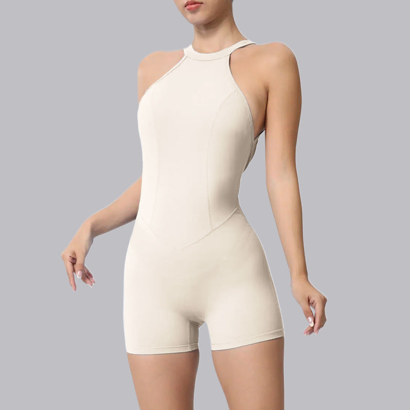 Tætsiddende sports-jumpsuit yogadragt