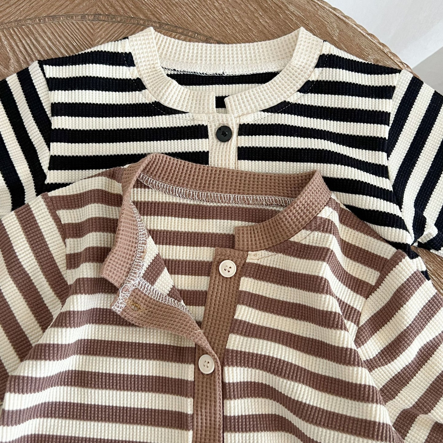 Color Block Striped Fart Romper Newborn Bodysuit