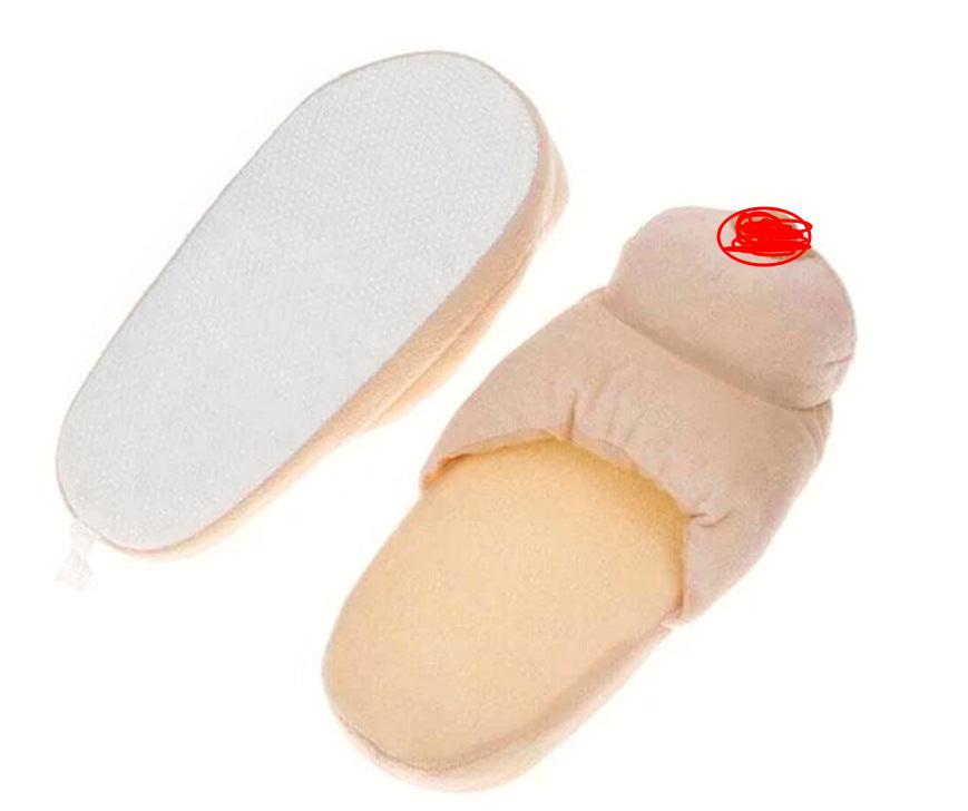 Creative Funny Style Cotton Slippers Plush Flat Bottom