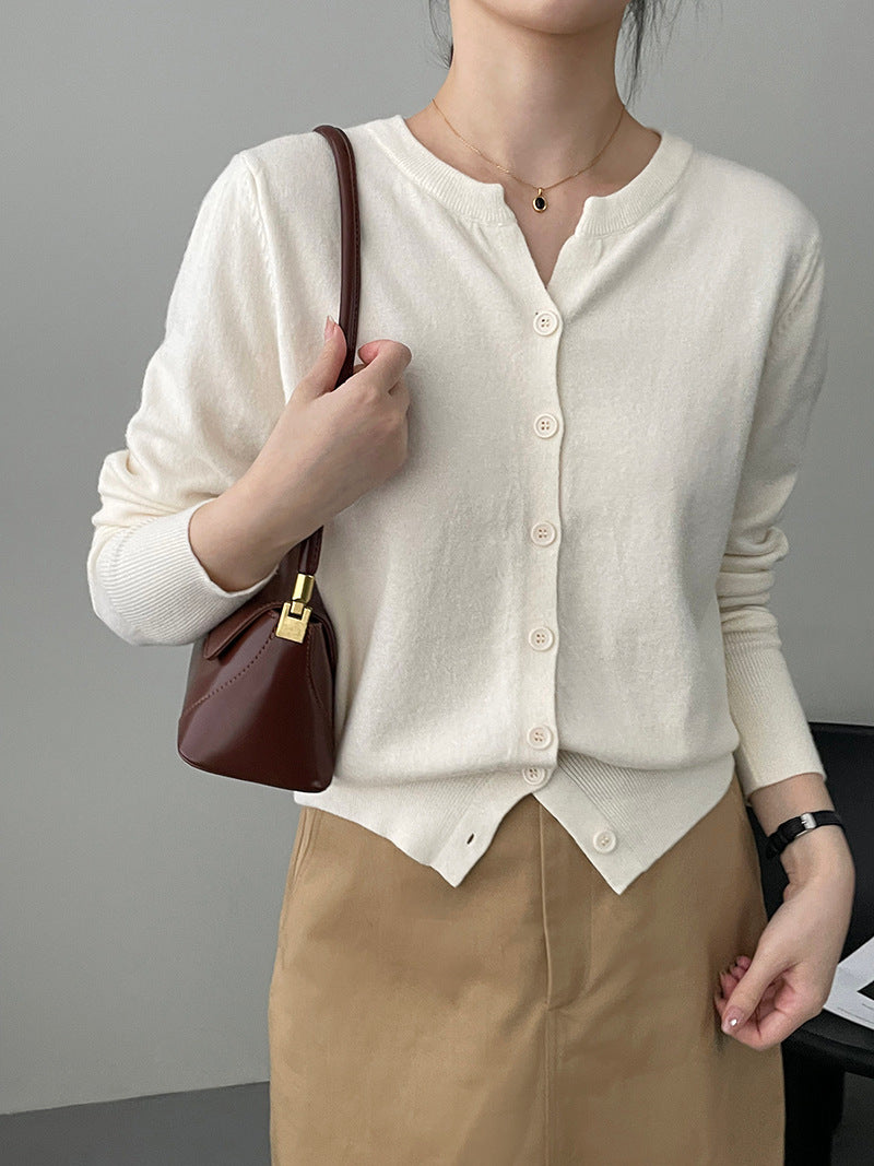 Gentle Pink Sweater Women's Soft Glutinous Skin-friendly Sweater