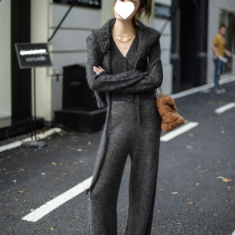 Autumn And Winter High-end Lazy Mohair Cardigan