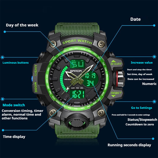 Electronic Youth Student Fashion Trend Cool Men's Watch