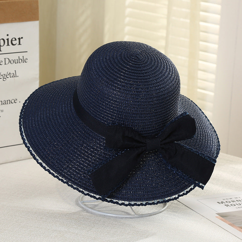 Women's Streamer Mesh Straw Hat Spring Summer