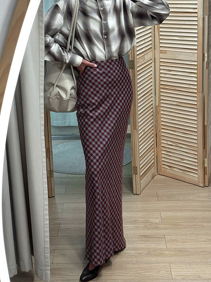 Spring Elegant Drapey Slimming High-Waisted Midi Bodycon Skirt For Women