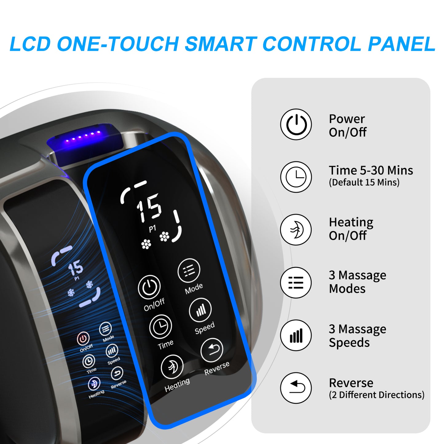 3D Foot & Calf Massager With Heat - 4 Auto Programs & Adjustable Intensity For Full Relaxation