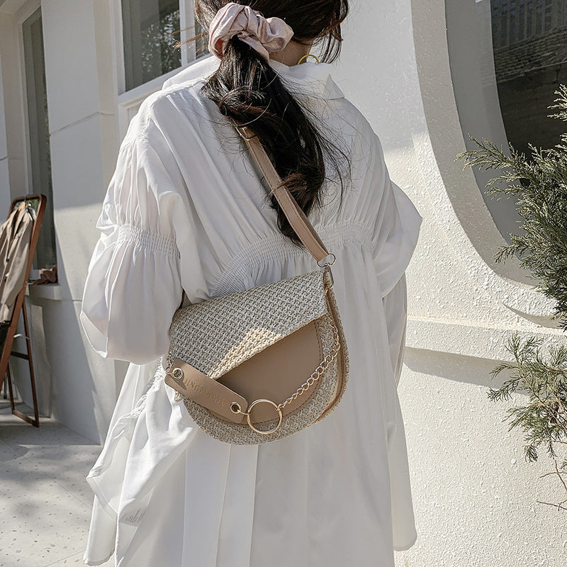 Fashion Chain Messenger Bag Net Celebrity Semi-circular Shoulder
