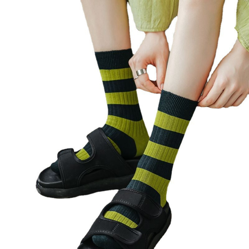 Women's Socks Autumn And Winter Double Needle Fashion Casual