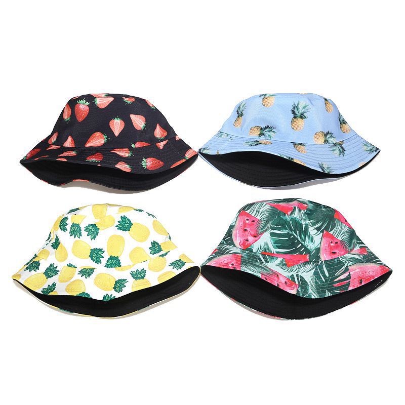 Fruit Pattern Bucket Hat Men And Women Outdoor Casual Sun Hat